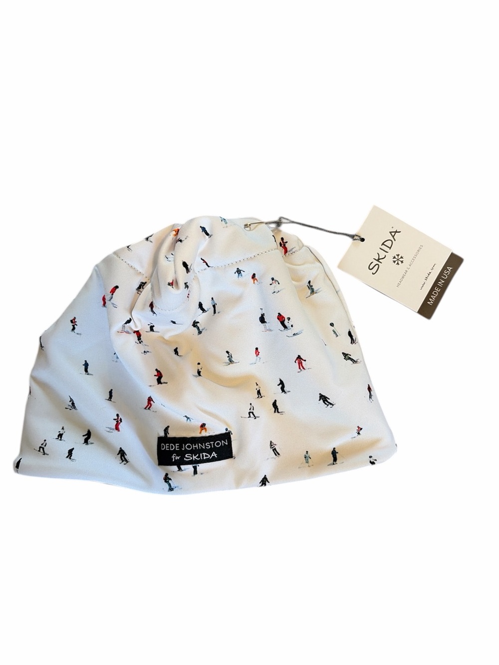 Skida White Dede Johnston Printed Beanie